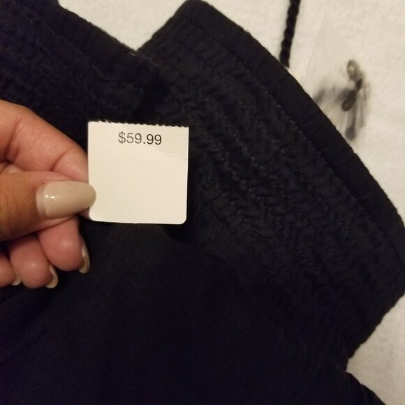 NWT 100% Cotton Black Maxi Skirt Studded Ruffle Tiered Long Addition Elle XLarge - Picture 7 of 15